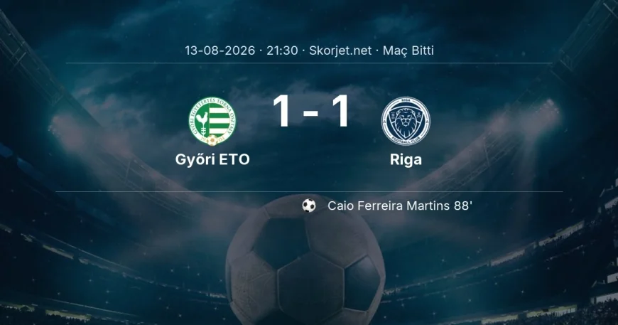 Maç sonucu: Győri ETO 1-1 Riga | Avrupa Konferans Ligi