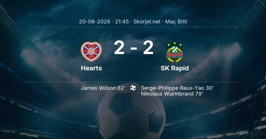 Hearts 2-2 SK Rapid - maç özeti | Avrupa Konferans Ligi