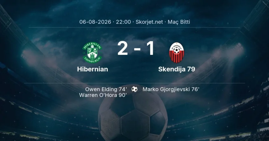 Maç sonucu: Hibernian 2-1 Skendija 79 | Avrupa Konferans Ligi