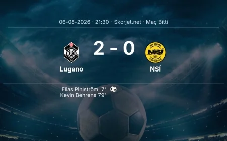 Maç sonucu: Lugano 2-0 NSÍ | Avrupa Konferans Ligi