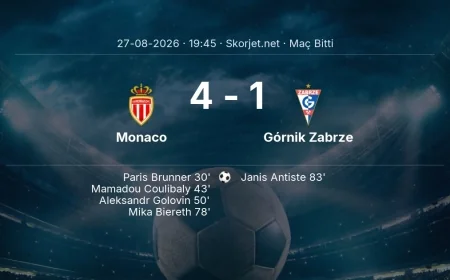 Maç sonucu: Monaco 4-1 Górnik Zabrze | Avrupa Konferans Ligi