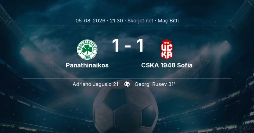 Maç sonucu: Panathinaikos 1-1 CSKA 1948 Sofia | Avrupa Konferans Ligi