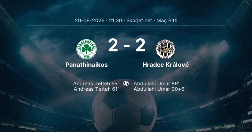 Panathinaikos 2-2 Hradec Králové - maç özeti | Avrupa Konferans Ligi