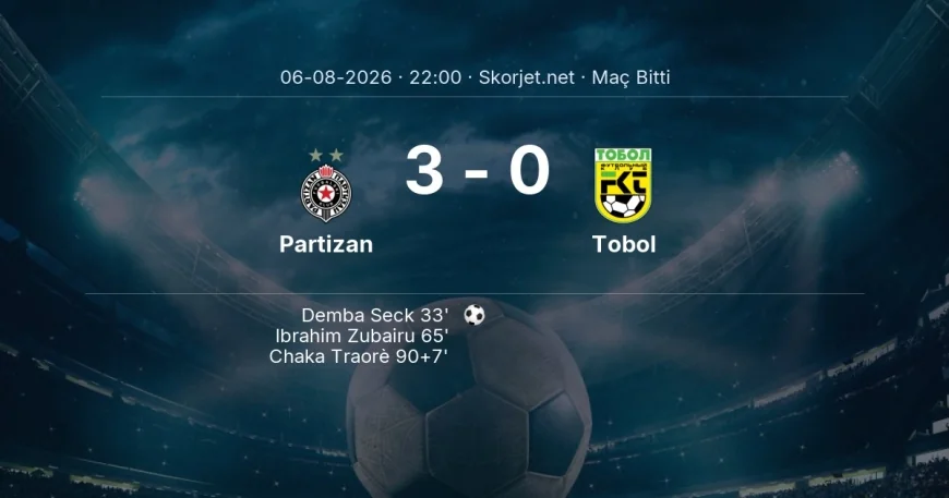 Maç sonucu: Partizan 3-0 Tobol | Avrupa Konferans Ligi