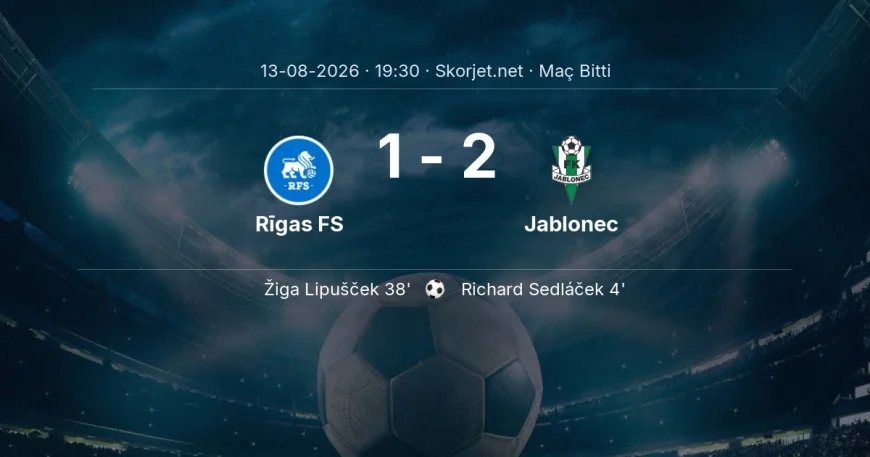 Maç sonucu: Rīgas FS 1-2 Jablonec | Avrupa Konferans Ligi