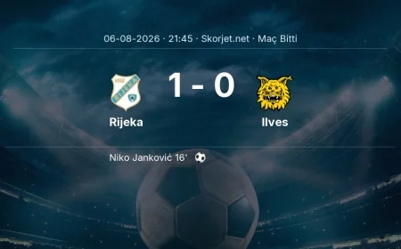 Maç sonucu: Rijeka 1-0 Ilves | Avrupa Konferans Ligi