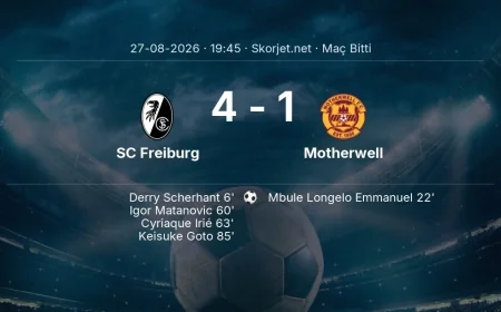 Avrupa Konferans Ligi | SC Freiburg 4-1 Motherwell sonucu