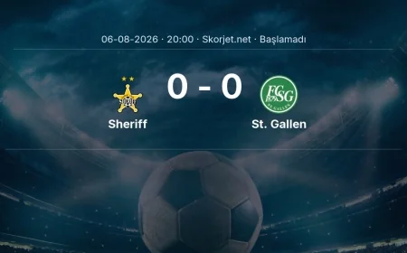 Sheriff - St. Gallen muhtemel ilk 11'ler | Avrupa Konferans Ligi