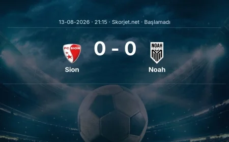 Avrupa Konferans Ligi: Sion - Noah maç bilgileri