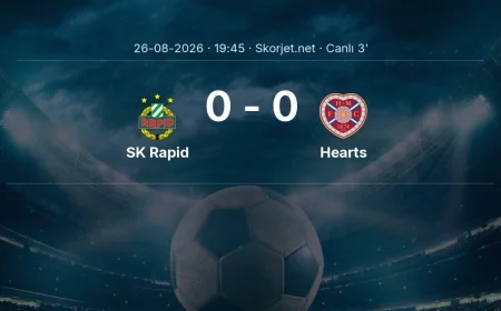 Avrupa Konferans Ligi: SK Rapid - Hearts maçı başladı