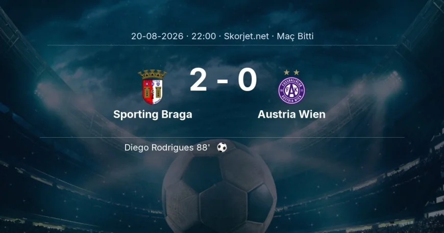 Maç sonucu: Sporting Braga 2-0 Austria Wien | Avrupa Konferans Ligi