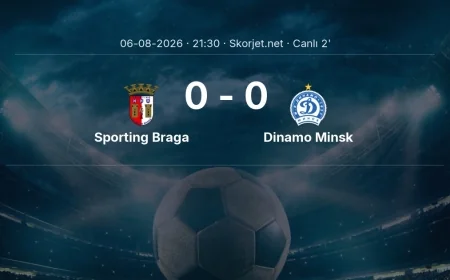 MAÇ BAŞLADI | Sporting Braga - Dinamo Minsk