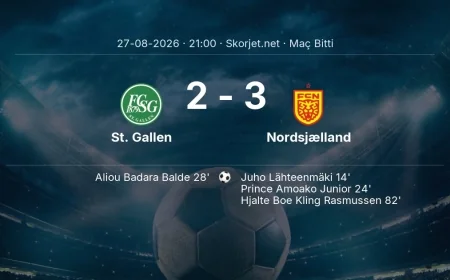 St. Gallen 2-3 Nordsjælland - maç özeti | Avrupa Konferans Ligi