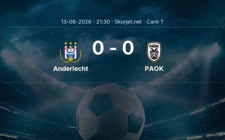 Avrupa Ligi: Anderlecht - PAOK maçı başladı