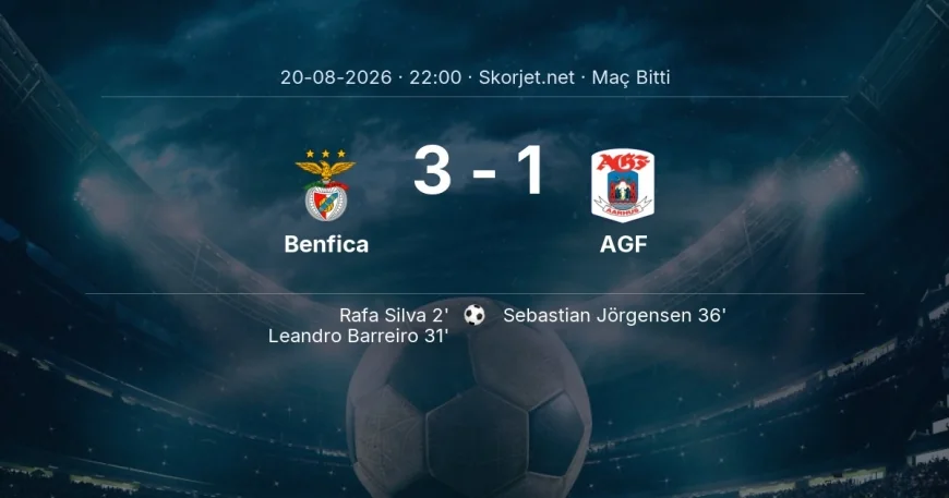 Maç sonucu: Benfica 3-1 AGF | Avrupa Ligi