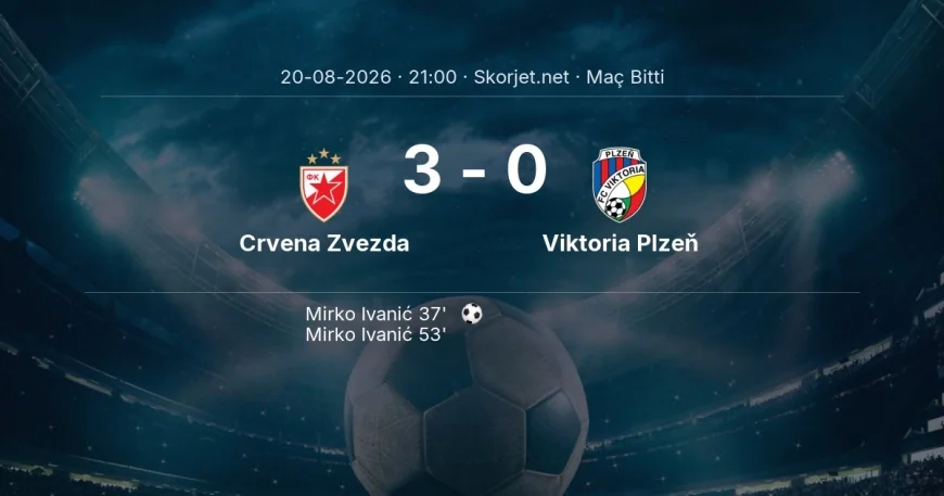 Crvena Zvezda 3-0 Viktoria Plzeň - maç özeti | Avrupa Ligi