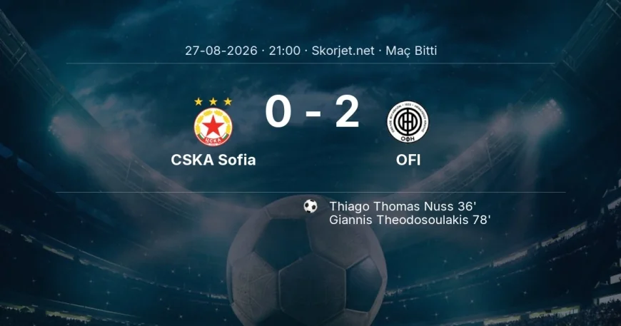 Maç sonucu: CSKA Sofia 0-2 OFI | Avrupa Ligi