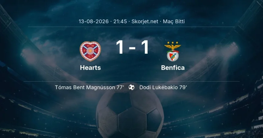Avrupa Ligi | Hearts 1-1 Benfica sonucu