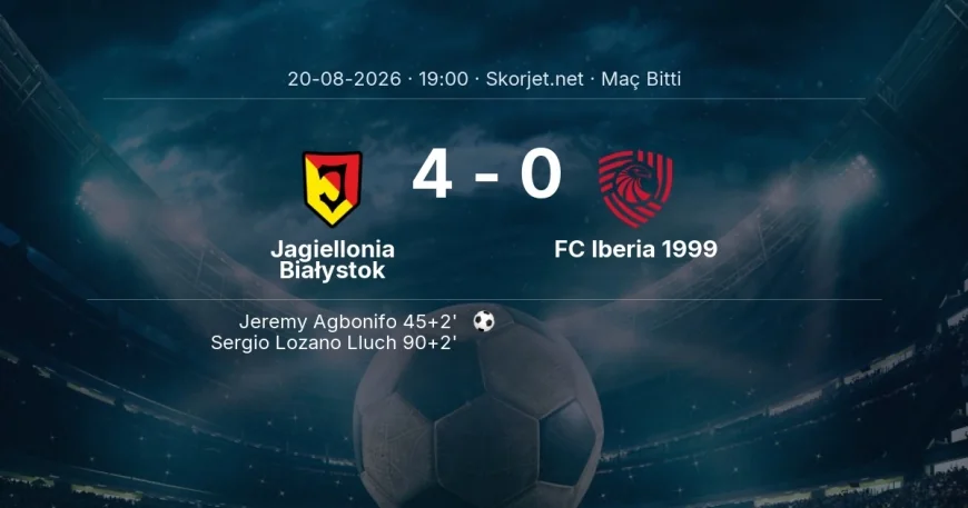 Maç sonucu: Jagiellonia Białystok 4-0 FC Iberia 1999 | Avrupa Ligi