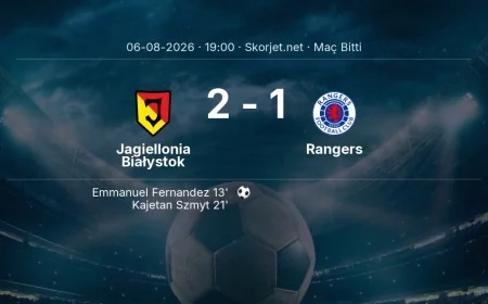 Avrupa Ligi | Jagiellonia Białystok 2-1 Rangers sonucu