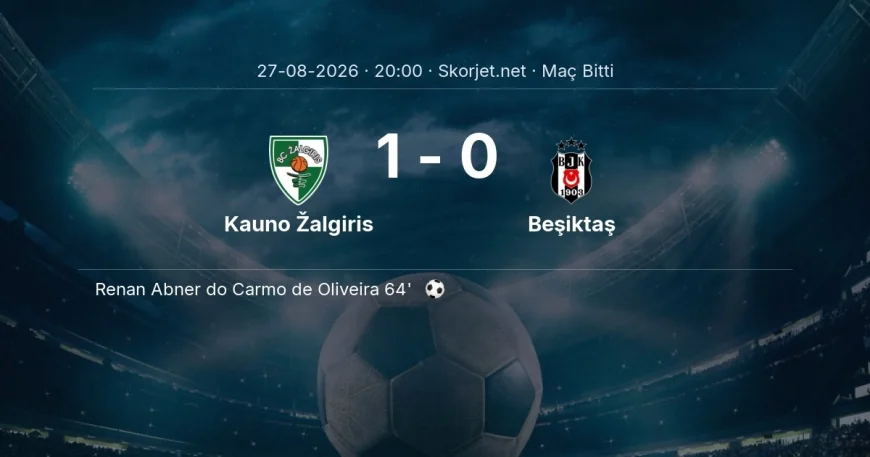 Maç sonucu: Kauno Žalgiris 1-0 Beşiktaş | Avrupa Ligi