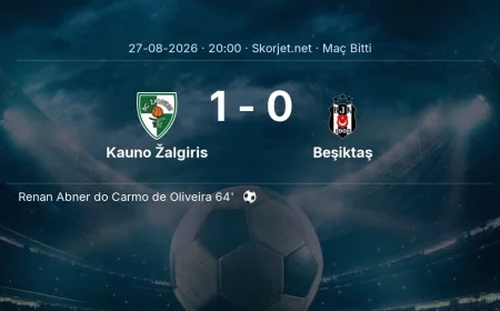 Maç sonucu: Kauno Žalgiris 1-0 Beşiktaş | Avrupa Ligi