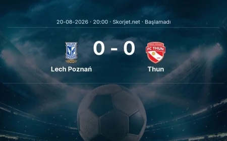 Avrupa Ligi: Lech Poznań - Thun maç bilgileri