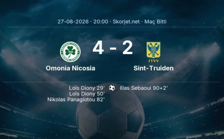 Avrupa Ligi | Omonia Nicosia 4-2 Sint-Truiden sonucu
