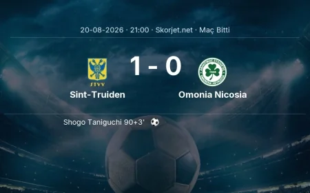 Maç sonucu: Sint-Truiden 1-0 Omonia Nicosia | Avrupa Ligi