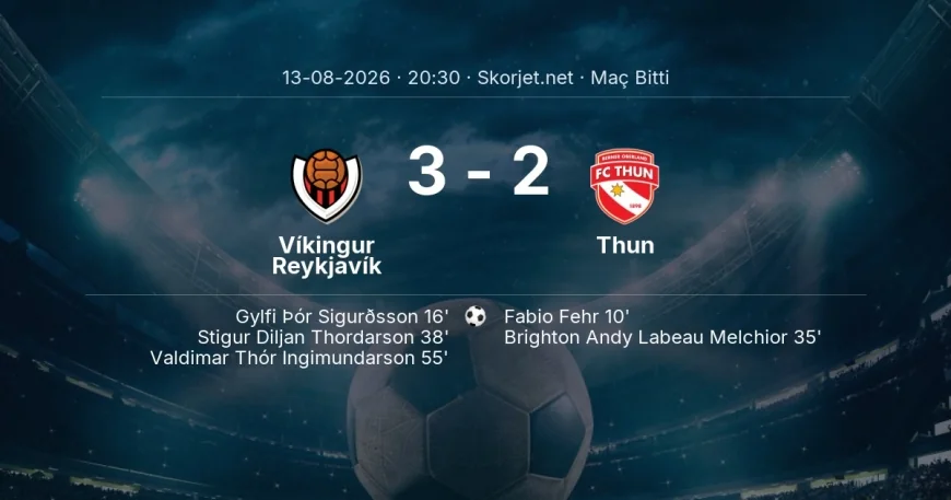 Avrupa Ligi | Víkingur Reykjavík 3-2 Thun sonucu