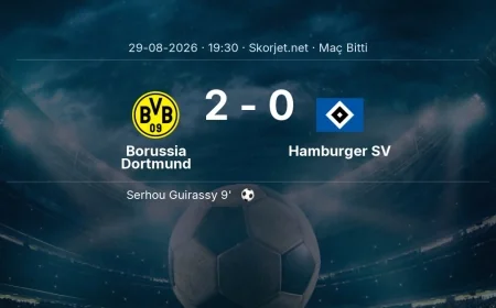 Bundesliga | Borussia Dortmund 2-0 Hamburger SV sonucu