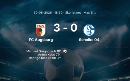 Bundesliga | FC Augsburg 3-0 Schalke 04 sonucu