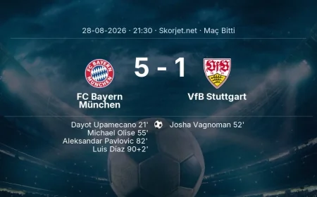 Maç sonucu: FC Bayern München 5-1 VfB Stuttgart | Bundesliga
