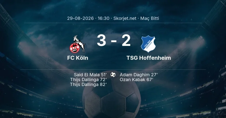 Bundesliga | FC Köln 3-2 TSG Hoffenheim sonucu