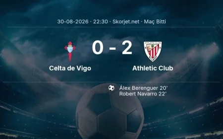 La Liga | Celta de Vigo 0-2 Athletic Club sonucu