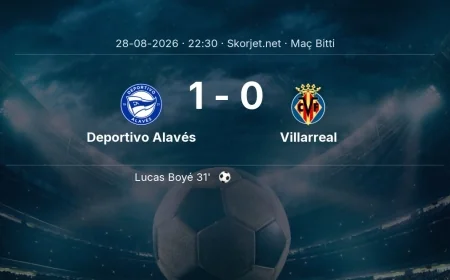 Maç sonucu: Deportivo Alavés 1-0 Villarreal | La Liga