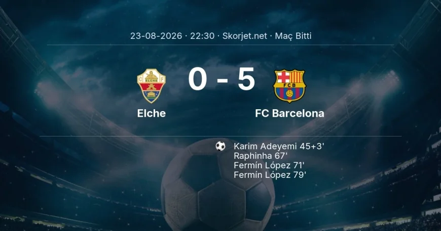 Elche 0-5 FC Barcelona - maç özeti | La Liga
