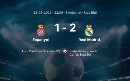 Maç sonucu: Espanyol 1-2 Real Madrid | La Liga