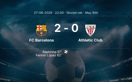 Maç sonucu: FC Barcelona 2-0 Athletic Club | La Liga
