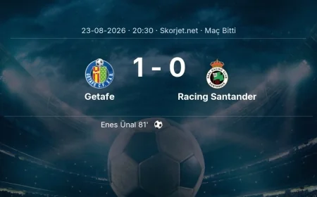 La Liga | Getafe 1-0 Racing Santander sonucu