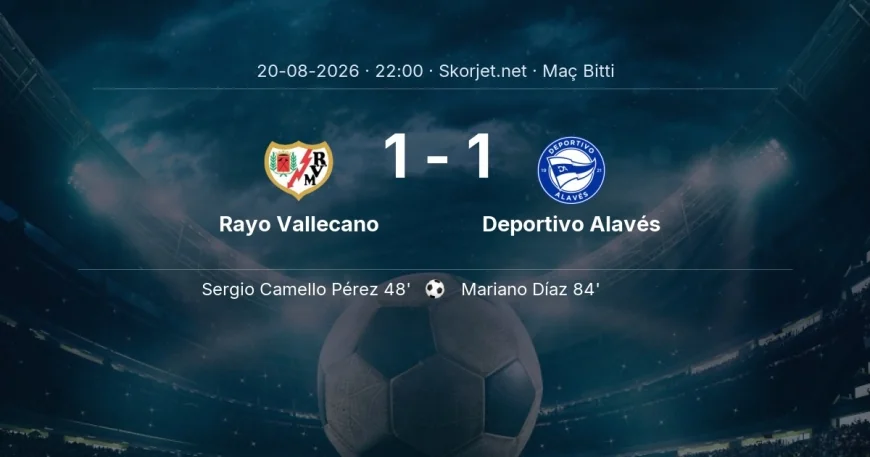 La Liga | Rayo Vallecano 1-1 Deportivo Alavés sonucu