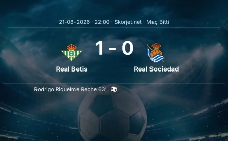 La Liga | Real Betis 1-0 Real Sociedad sonucu