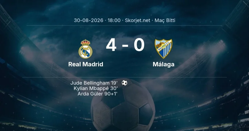 La Liga | Real Madrid 4-0 Málaga sonucu