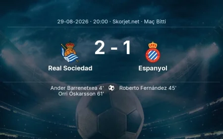 Real Sociedad 2-1 Espanyol - maç özeti | La Liga