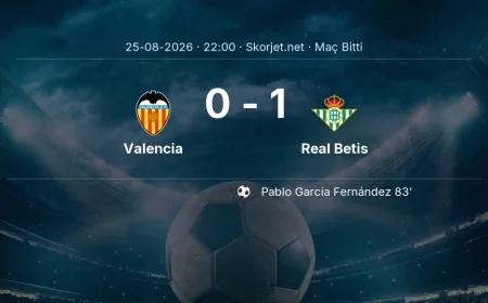 La Liga | Valencia 0-1 Real Betis sonucu
