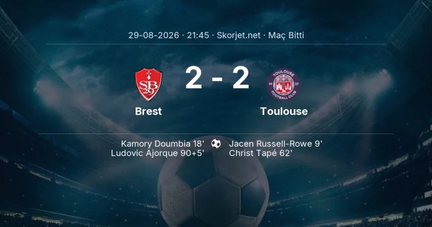 Ligue 1 | Brest 2-2 Toulouse sonucu