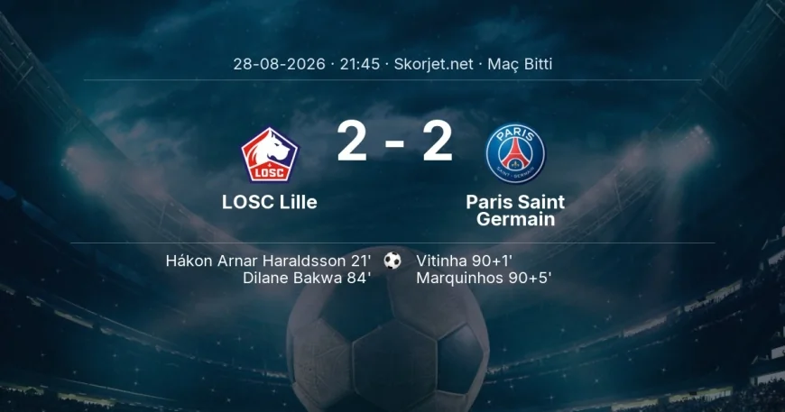 LOSC Lille 2-2 Paris Saint Germain - maç özeti | Ligue 1