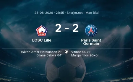 LOSC Lille 2-2 Paris Saint Germain - maç özeti | Ligue 1