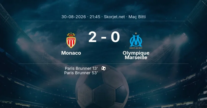 Ligue 1 | Monaco 2-0 Olympique Marseille sonucu