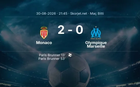 Ligue 1 | Monaco 2-0 Olympique Marseille sonucu